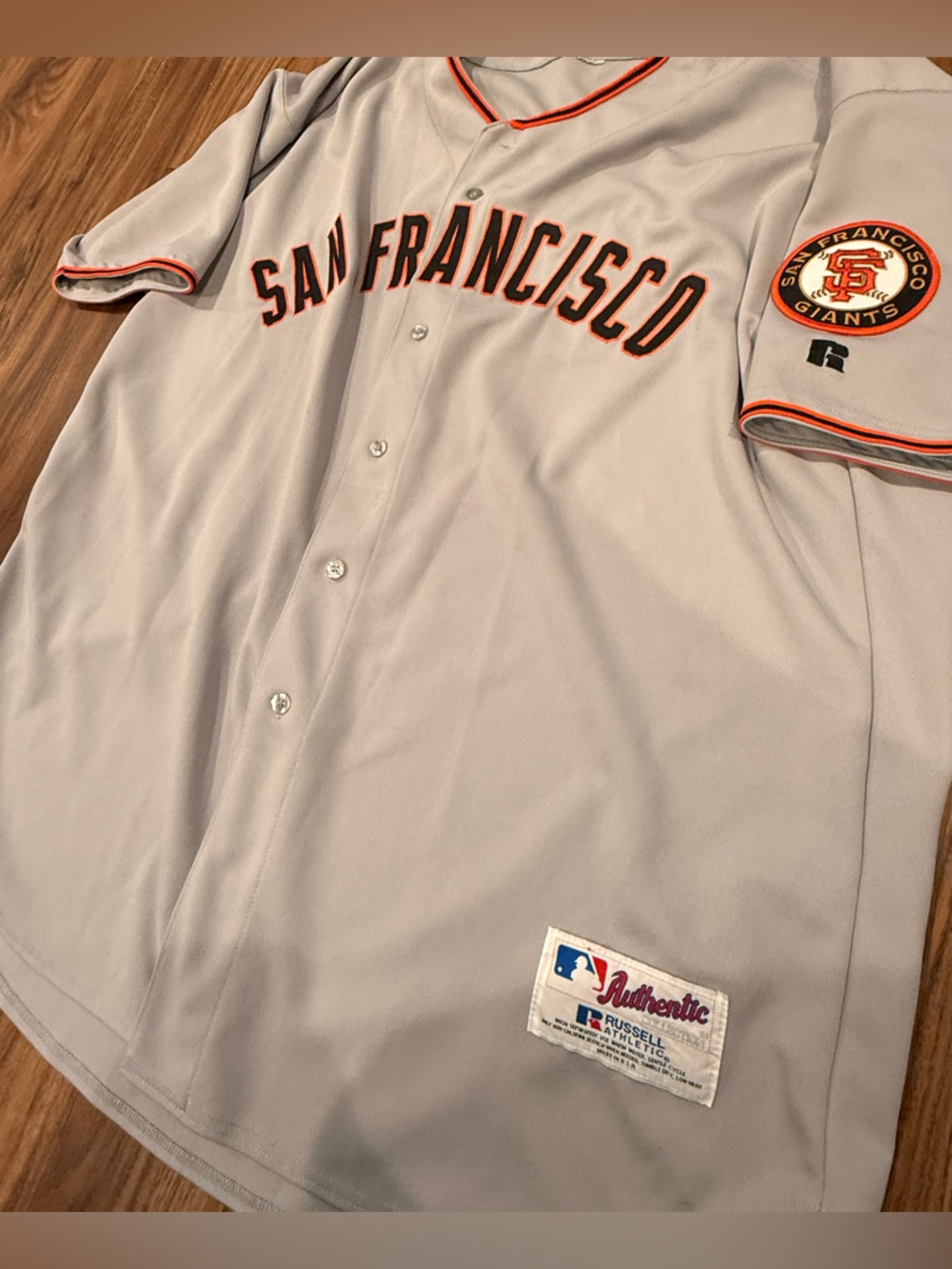 Vintage San Francisco Giants, Russell Athletic Road Gray jerseys Y2K